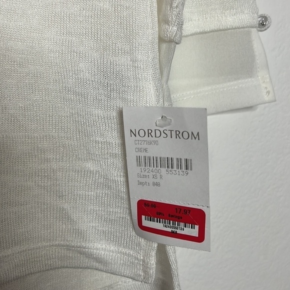 NWT Sanctuary Women’s XS long sleeve white top rayon - Picture 6 of 6